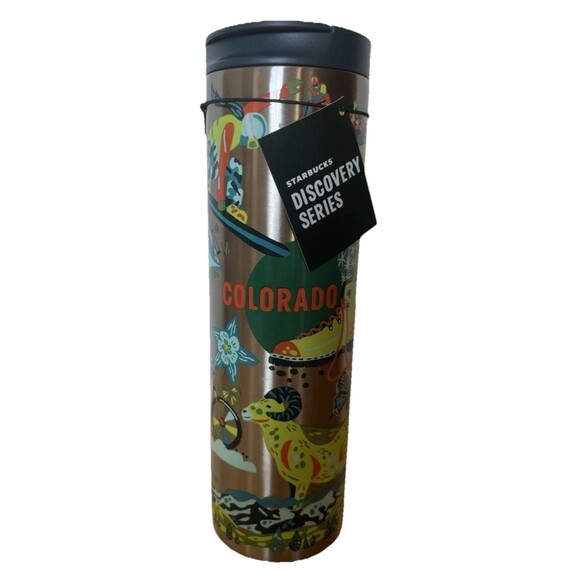 Starbucks Tumbler Stainless Steel Discovery Series COLORADO, 16oz, New - Picture 1 of 4